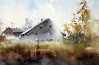 Ilya Ibryaev, Untitled, 14 x 21 Inch, Watercolour on Paper, Landscape Painting, AC-ILY-004